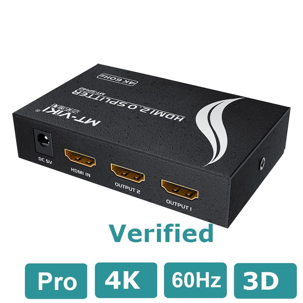 Splitter HDMI 1 Ingresso 4 Uscite 4K@60Hz Con 10 Modalità EDID, Supporta HDCP2.2 E HDMI 2.0b Per TV, Proiettore E Monitor - 4