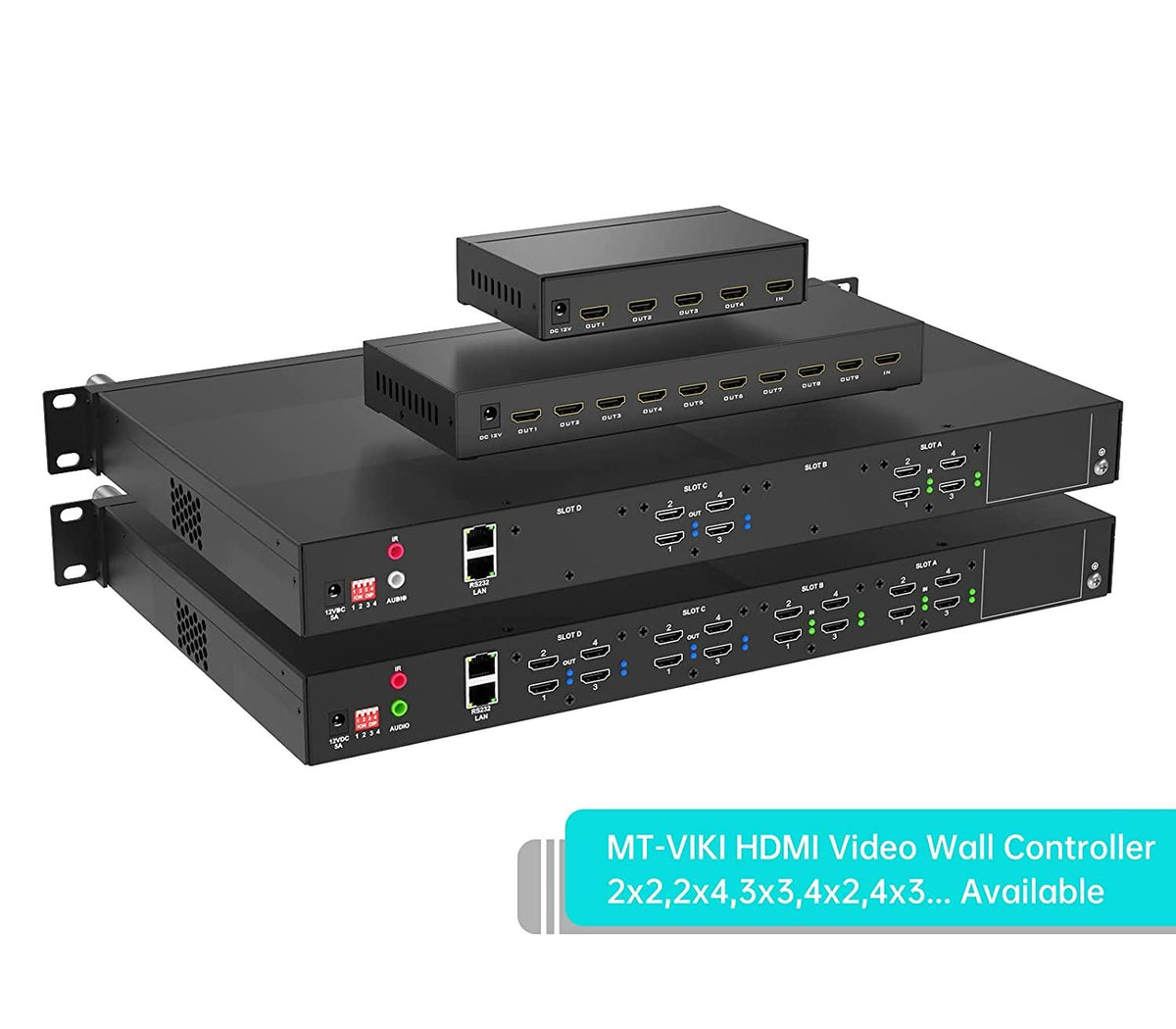 MT-VIKI Matrice HDMI 8x8 Senza Giunture 4K30Hz – Controller Video Wall 4x2 E Multiviewer Con PIP, Audio 3.5mm E Gestione Web GUI