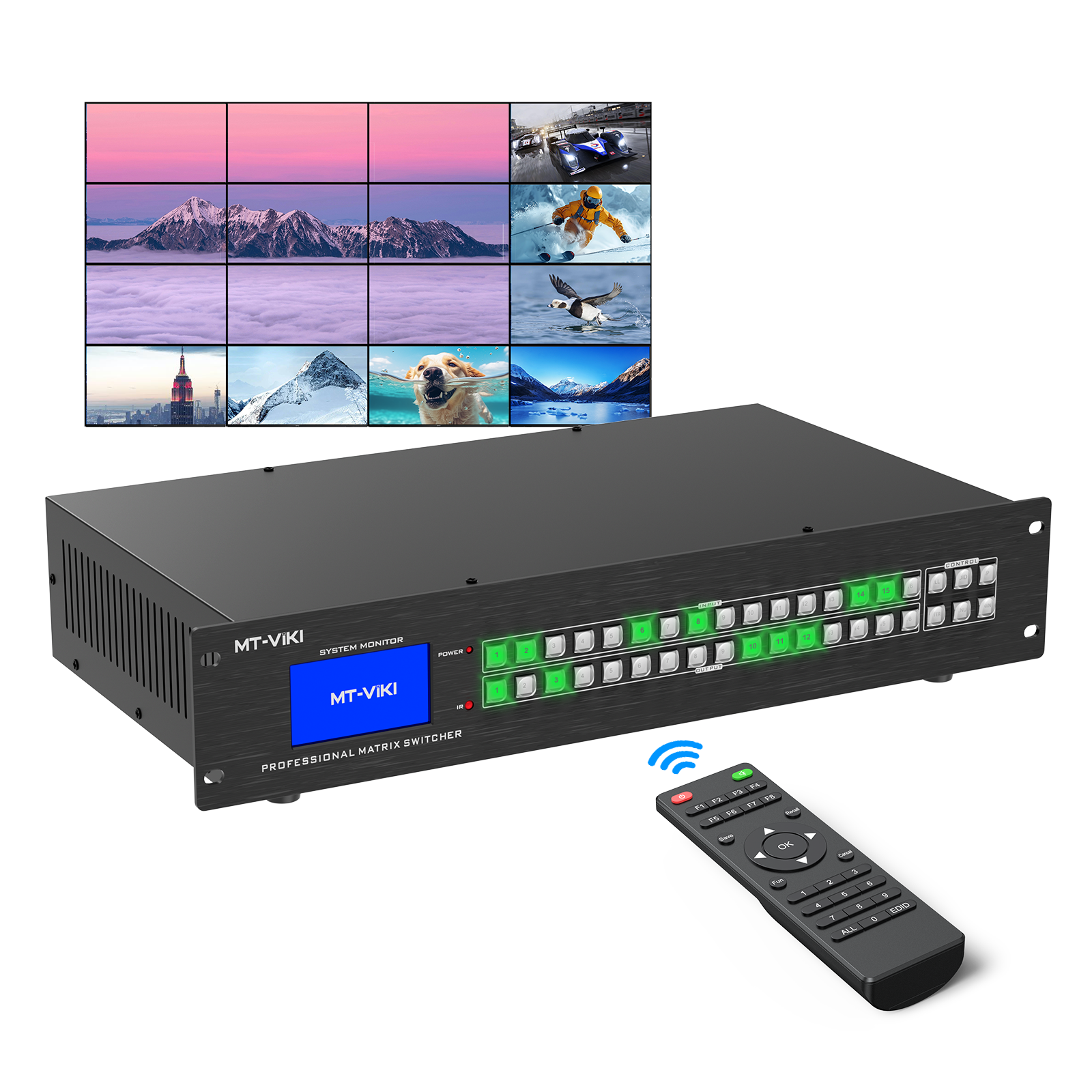 Multiviewer Gui Seamless 4K@30Hz HDMI Matrix Switcher 16x16,16 in 16 out support Web G ...