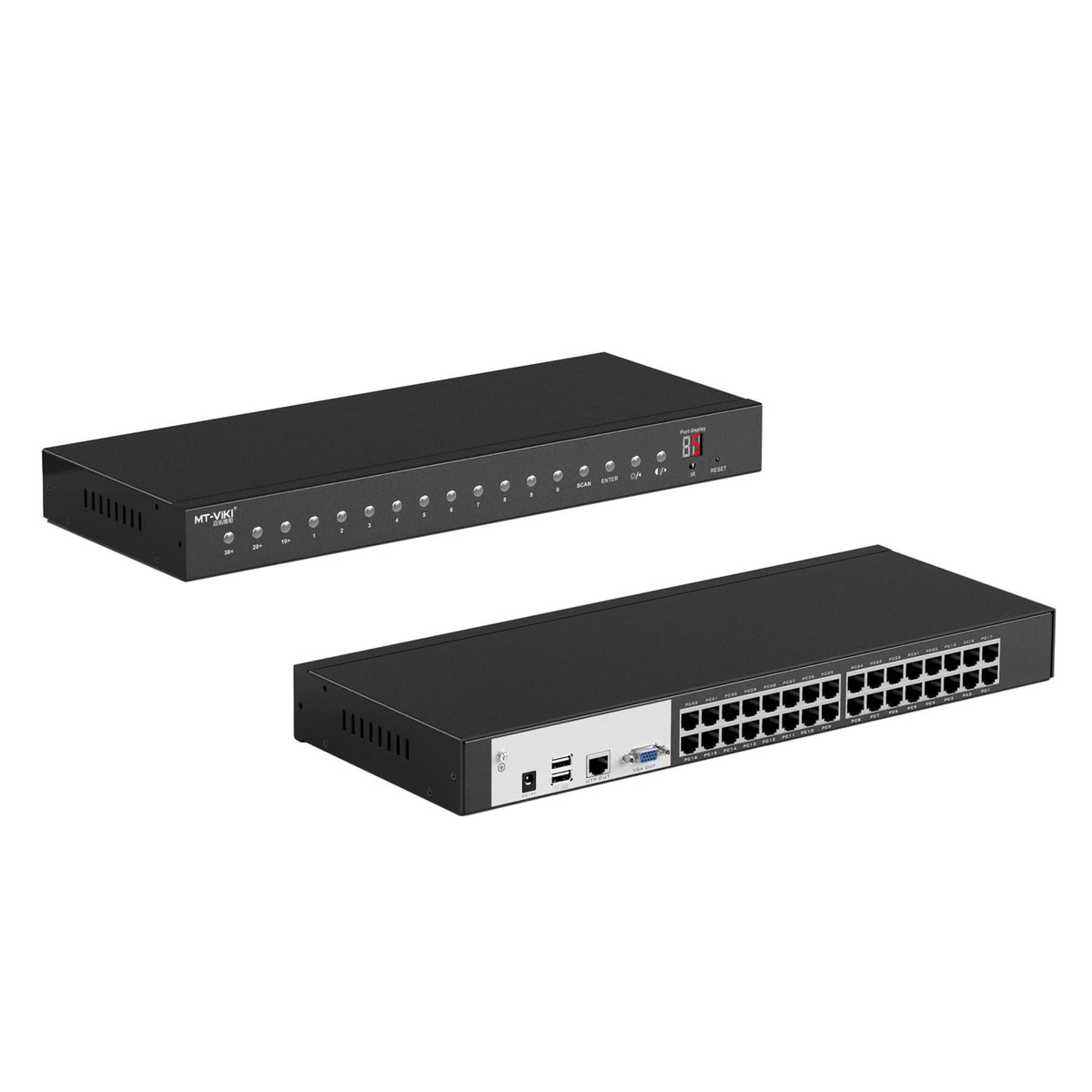 32 port USB VGA KVM Switch over Cat6 + USB VGA to RJ45 Adapter (9132MS ...