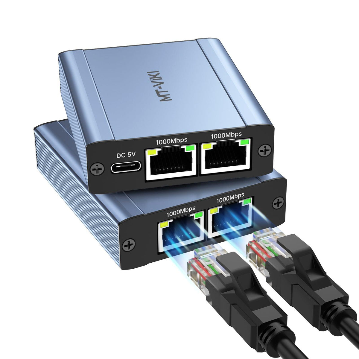 1000Mbps Ethernet Splitter 1 to 3 High Speed, Gigabit Triple RJ45 ...