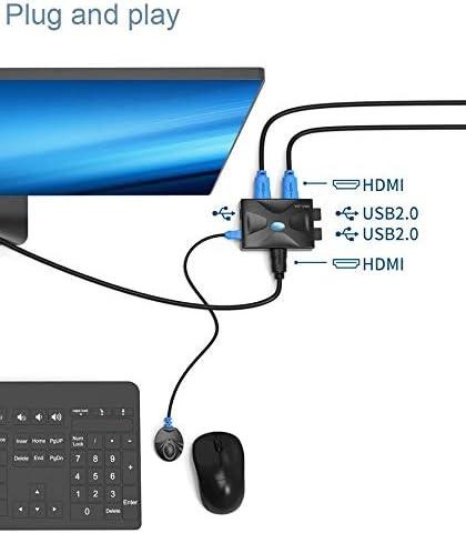 2 Port KVM Switch HDMI 4K@30Hz + Cables（HK02） - MT-VIKI
