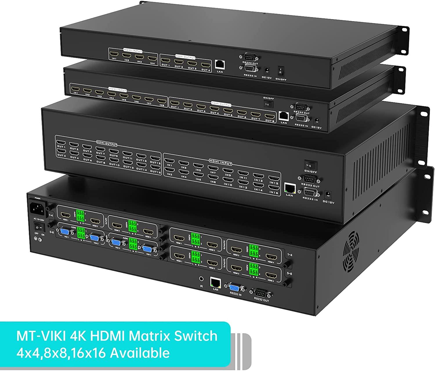4K 30Hz HDMI Matrix Switcher 8x8, ADI Chipset + Web GUI(HD0808-W) – MT-VIKI